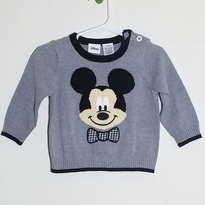 Disney Mickey Mouse Bowtie Sweater 6-9m